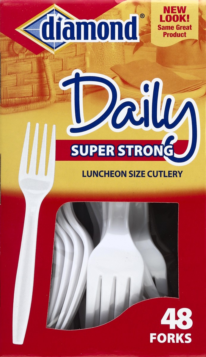 slide 1 of 6, Diamond Super Strong Forks, 48 ct