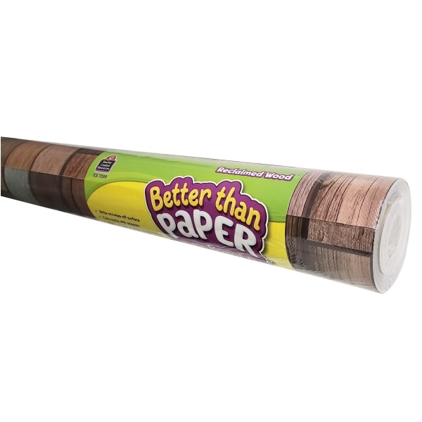 slide 1 of 1, Teacher Created Resources Better Than Paper Bulletin Board Roll, 48'' X 12', Reclaimed Wood, 1 ct