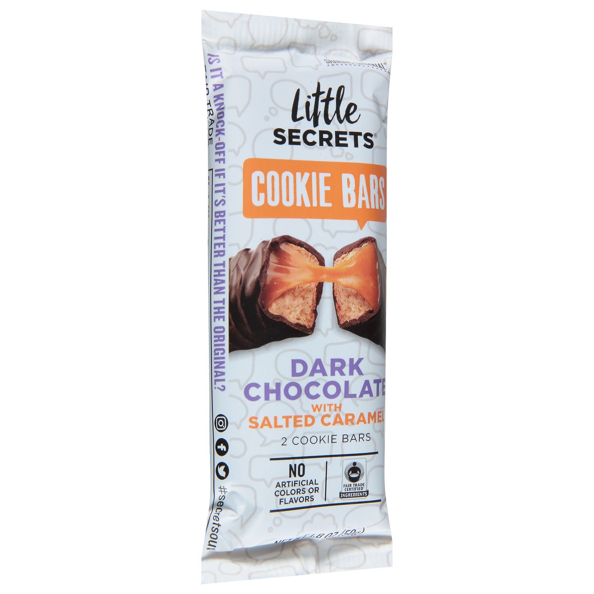 slide 8 of 9, Little Secrets Dark Chocolate Cookie Bars with Salted Caramel 1.8 oz, 1.8 oz