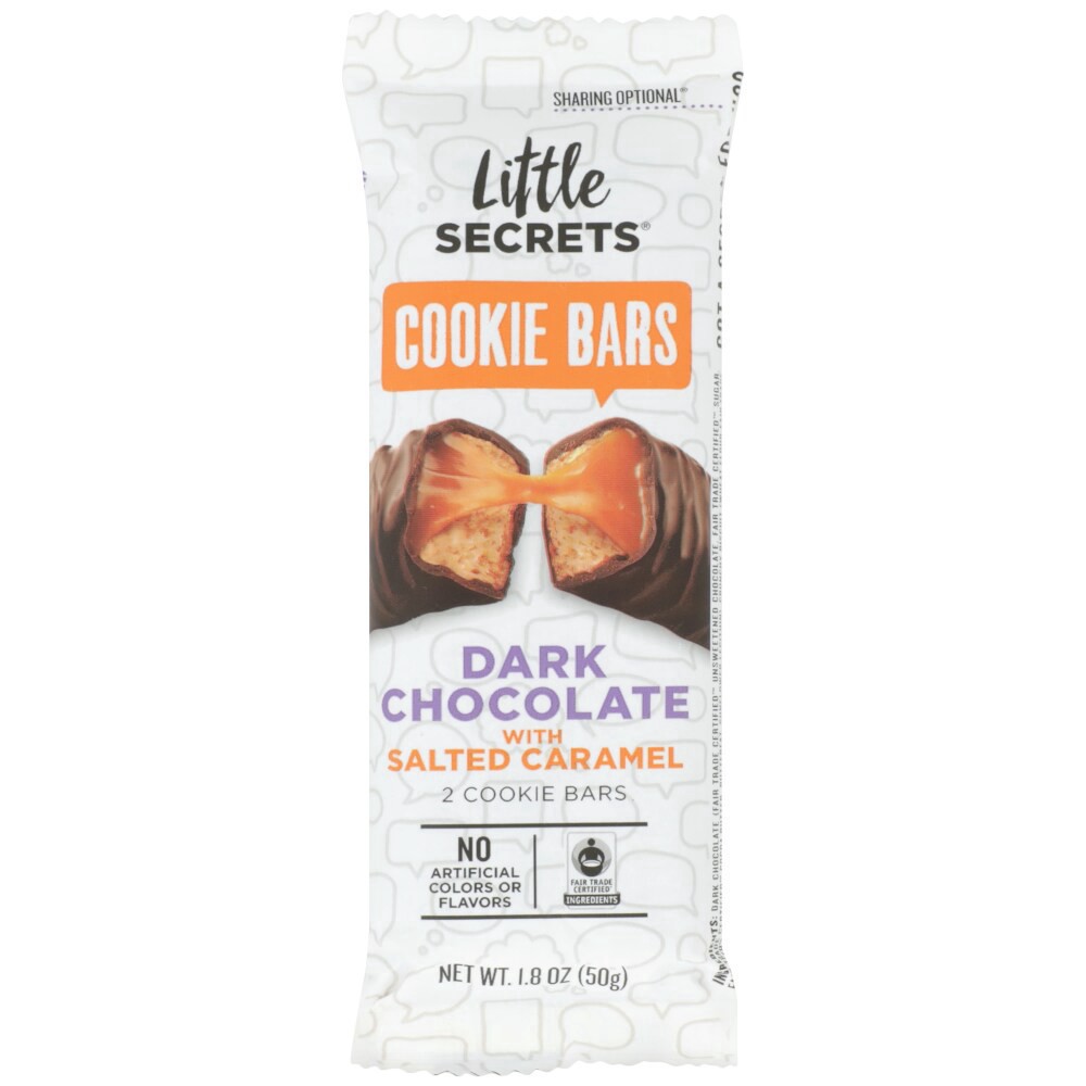 slide 1 of 9, Little Secrets Dark Chocolate Cookie Bars with Salted Caramel 1.8 oz, 1.8 oz