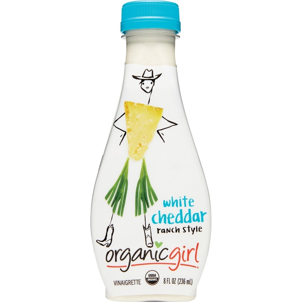 slide 1 of 1, Organic Girl White Cheddar Ranch Style Vinaigrette, 8 fl oz