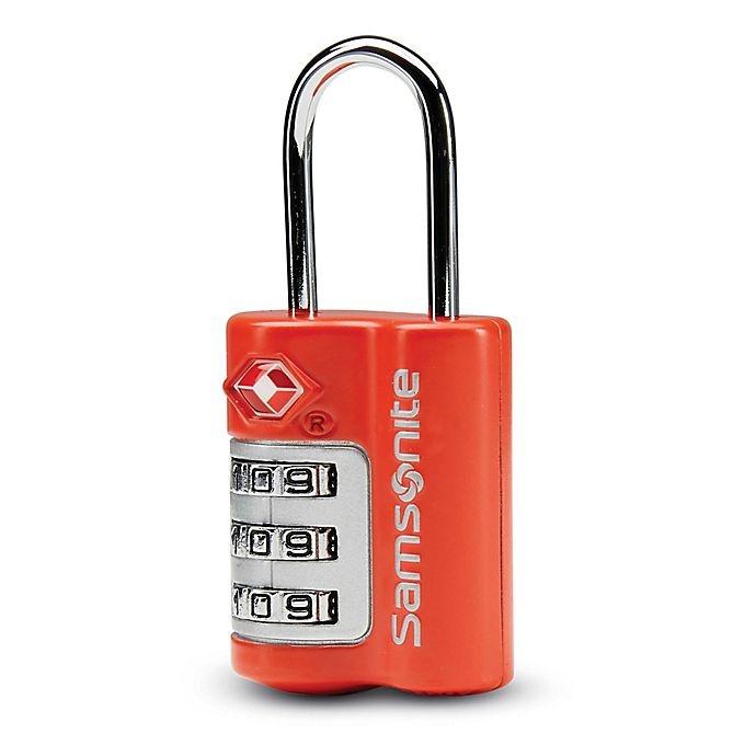 slide 1 of 1, Samsonite 3-Dial Zinc Alloy Combination Lock - Red, 1 ct