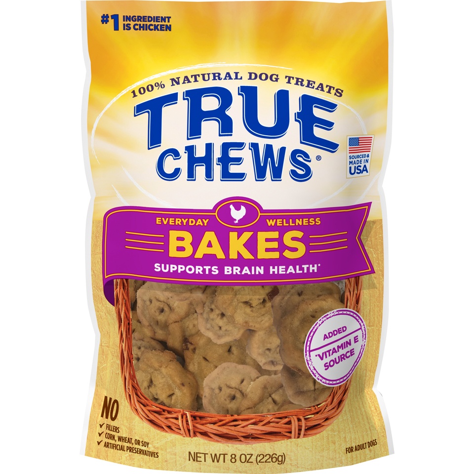 slide 1 of 1, True Chews Everyday Wellness Bakes Supports Brain Health Dog Treats, 8 oz