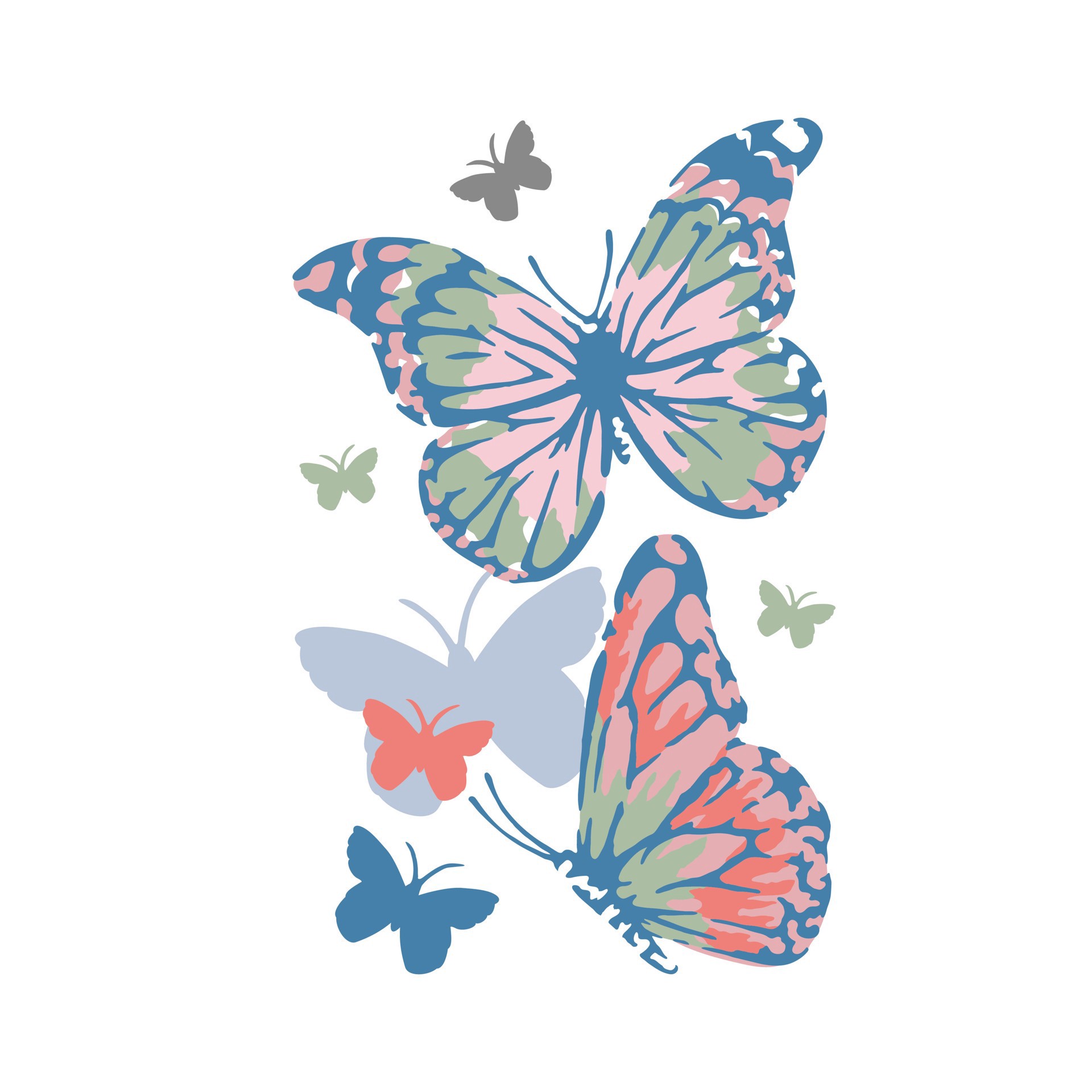 slide 2 of 3, Butterflies Layering Stencils By Recollections, 4 in x 6 in
