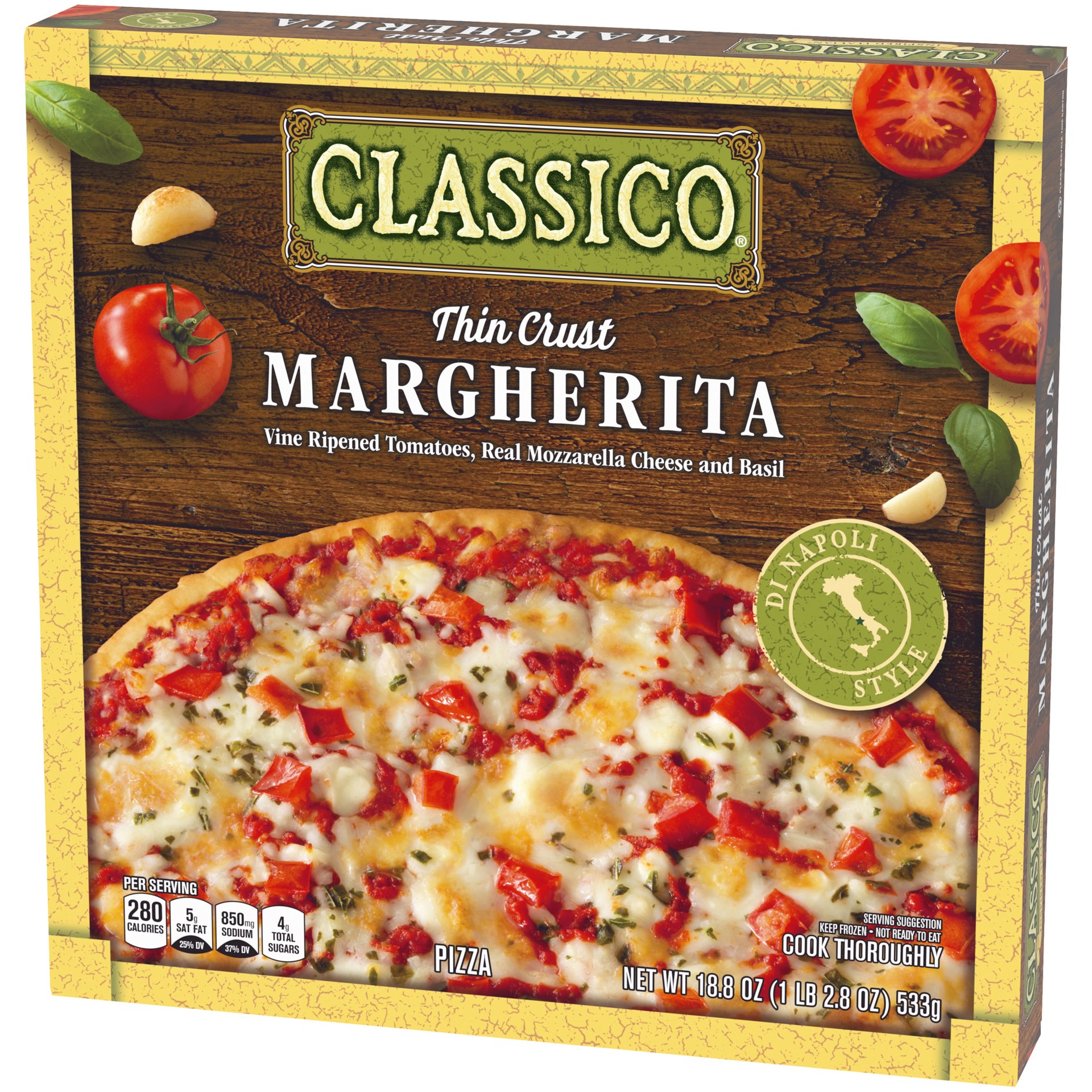 slide 2 of 5, Classico Margherita Thin Crust Frozen Pizza, 18.8 oz Box, 18.8 oz