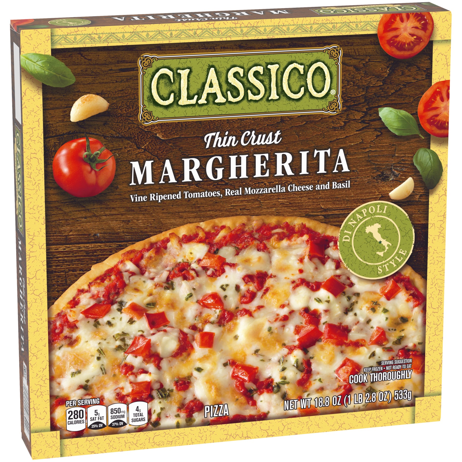 slide 3 of 5, Classico Margherita Thin Crust Frozen Pizza, 18.8 oz Box, 18.8 oz