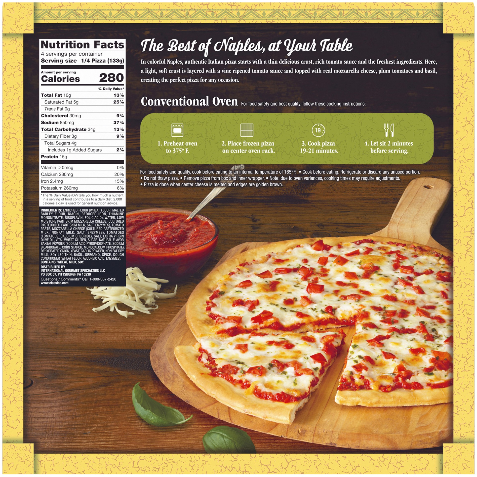 slide 5 of 5, Classico Margherita Thin Crust Frozen Pizza, 18.8 oz Box, 18.8 oz