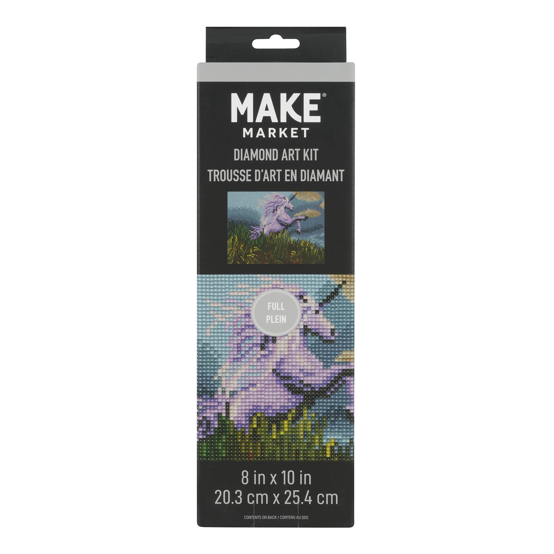 slide 6 of 6, Purple Unicorn Diamond Art Kit By Make Market, 8 in x 10 in