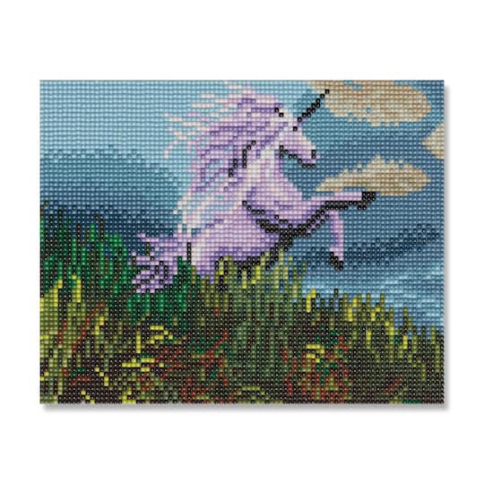 slide 1 of 6, Purple Unicorn Diamond Art Kit By Make Market, 8 in x 10 in