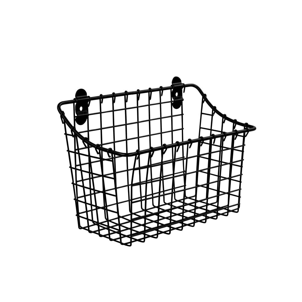 slide 1 of 1, Spectrum Diversified Designs Vintage Living Cabinet & Wall Mount Basket - Black, 1 ct