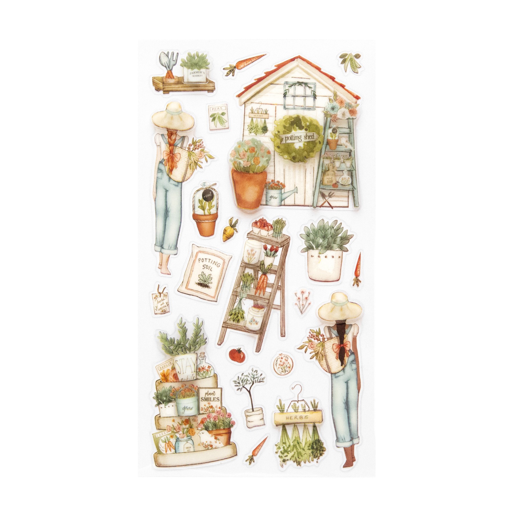 slide 6 of 7, Gardening Dimensional Stickers By Recollections, 3.875 in x 7 in