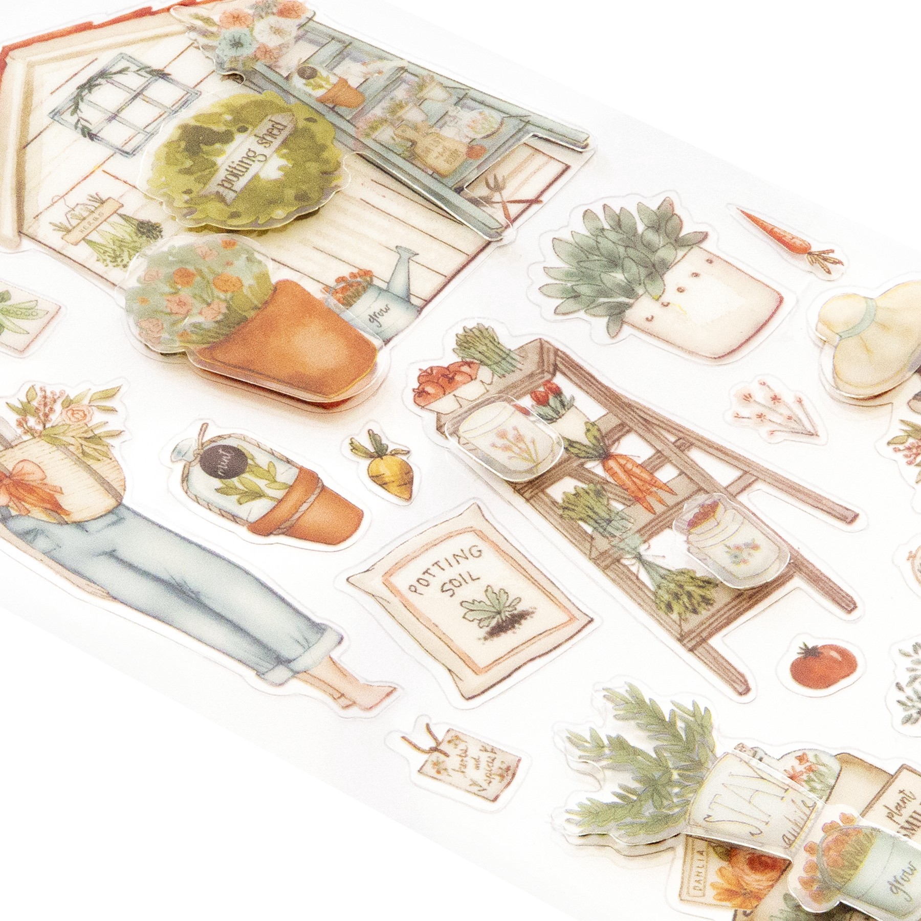 slide 7 of 7, Gardening Dimensional Stickers By Recollections, 3.875 in x 7 in