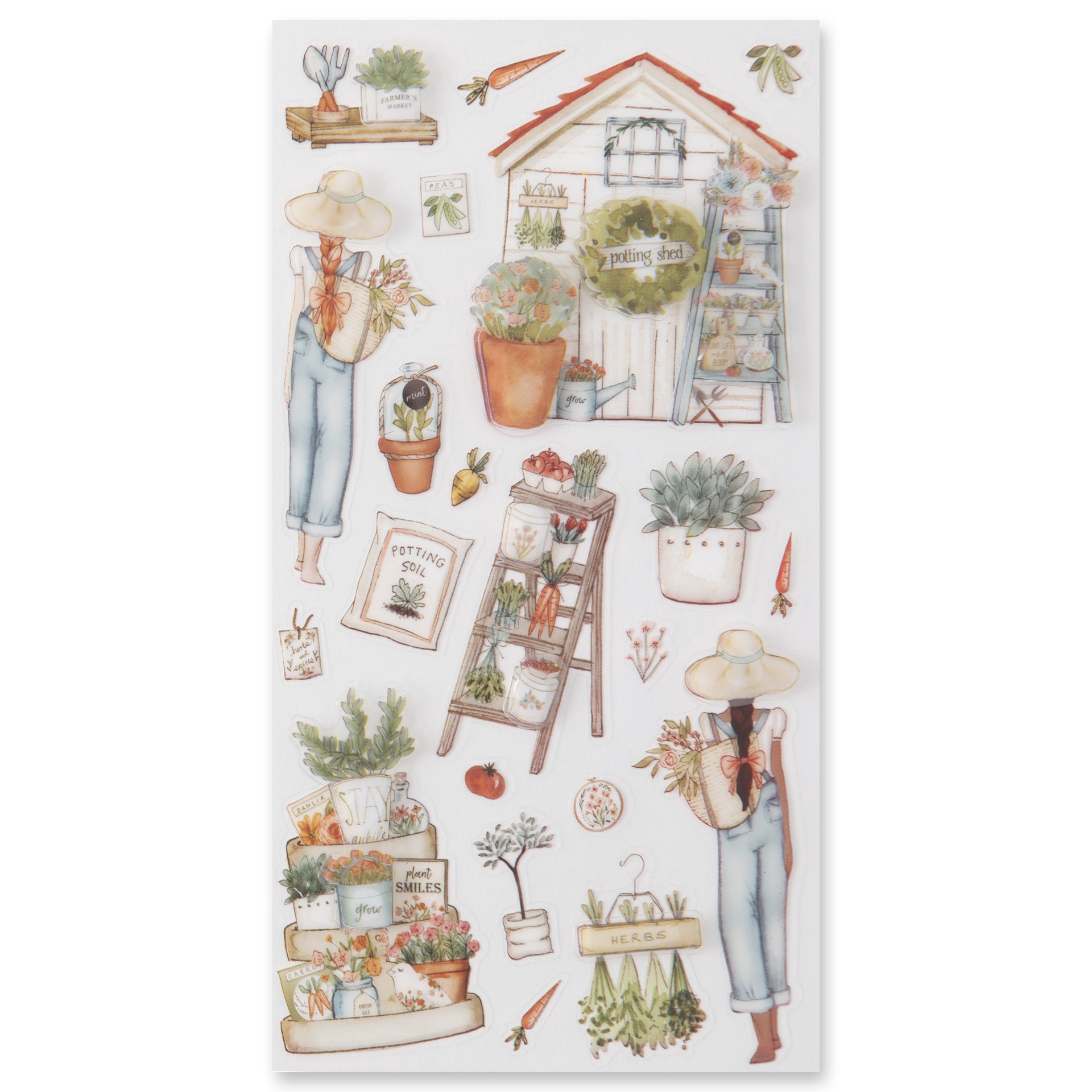 slide 4 of 7, Gardening Dimensional Stickers By Recollections, 3.875 in x 7 in