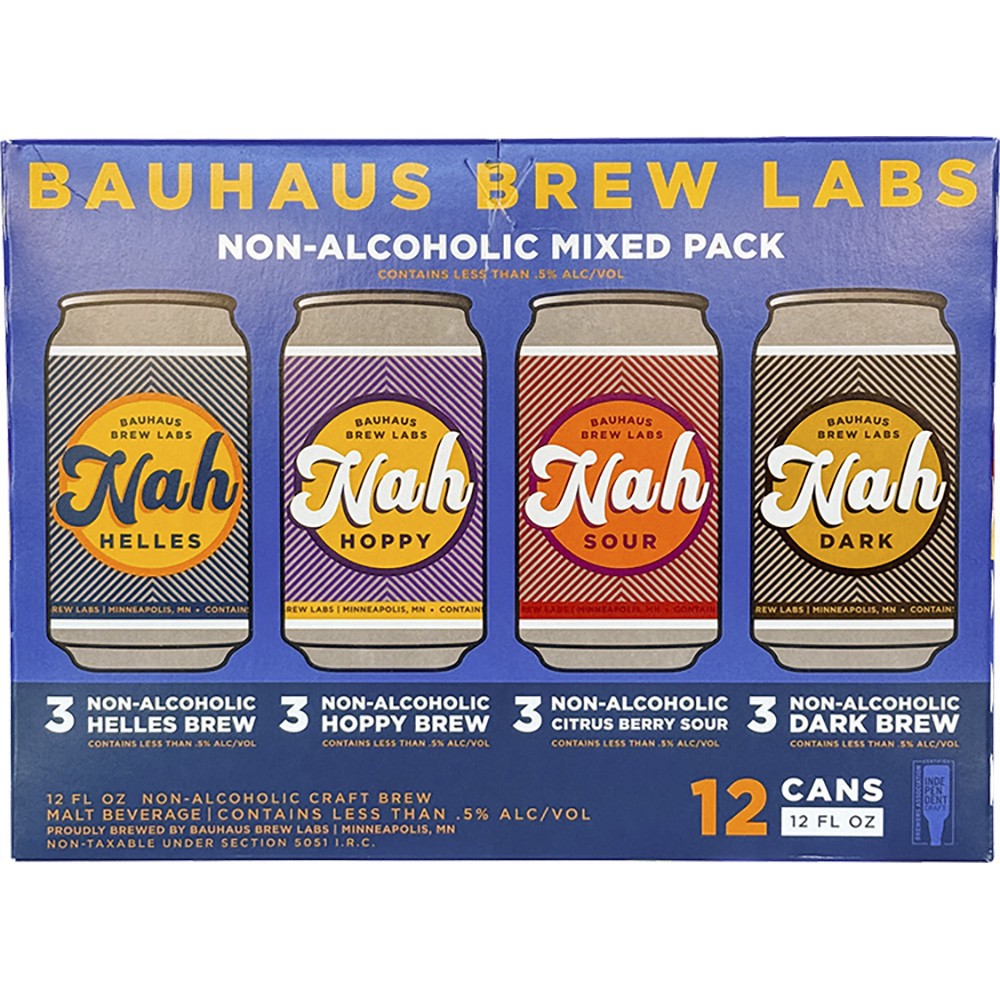slide 1 of 1, Bauhaus Brew Labs Non Alcoholic Nah Variety 12Pkc, 12 ct; 12 oz