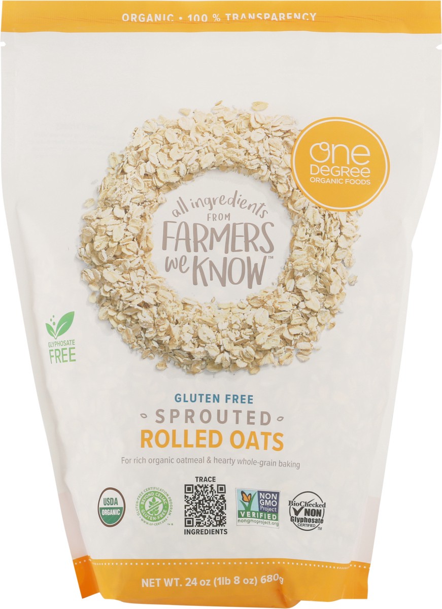 slide 5 of 12, One Degree Organic Foods Organic Gluten Free Sprouted Rolled Oats, 24 oz