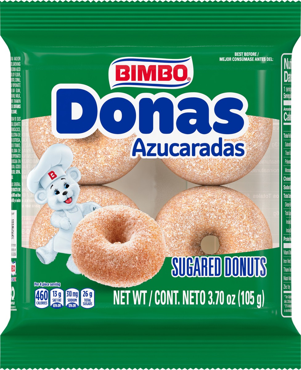 slide 5 of 7, Bimbo Donas Azucaradas SS 4 Ct 3.75 Oz, 3.7 oz