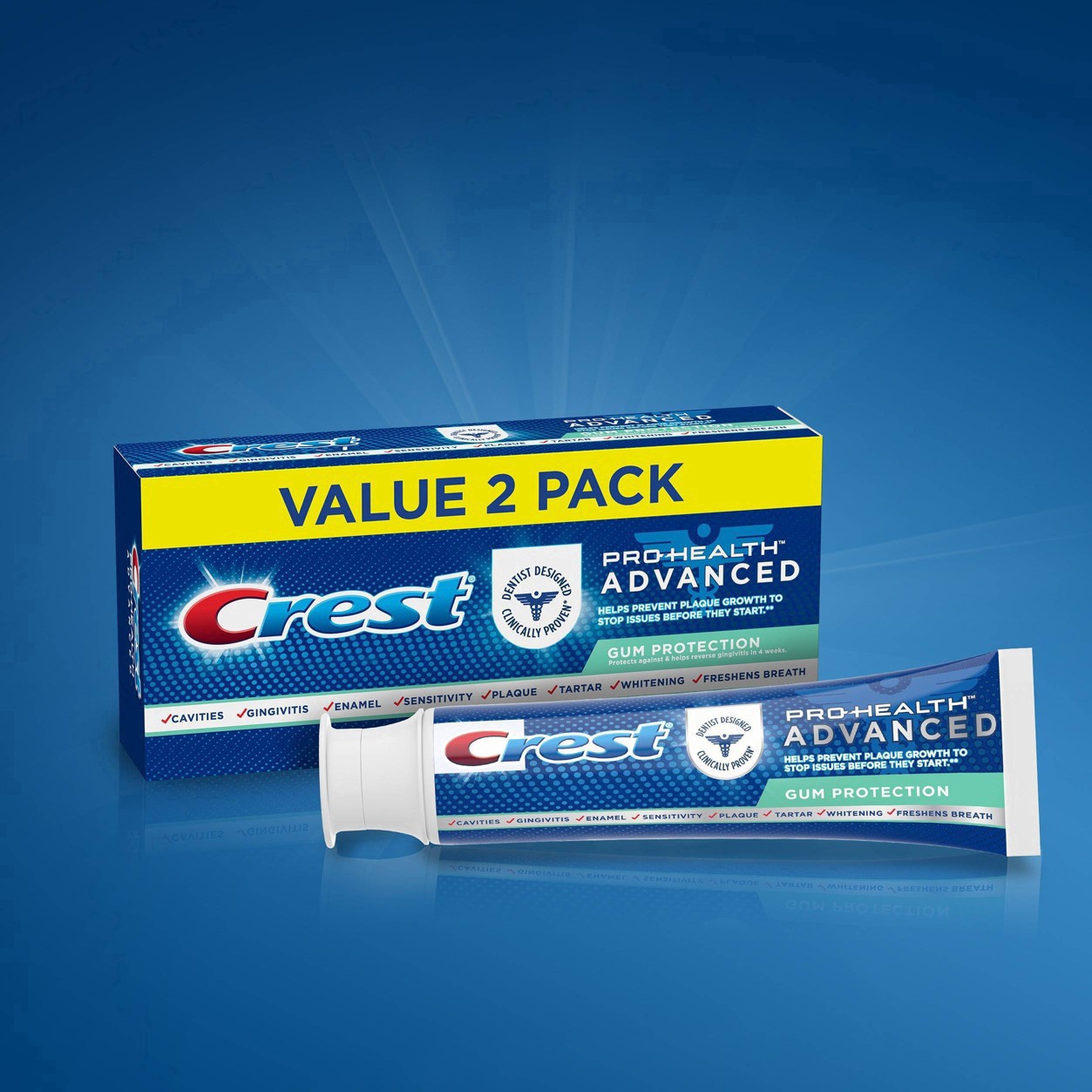 slide 22 of 37, Crest ProHealth Toothpaste Advanced Gum Protection Twin, 2 ct