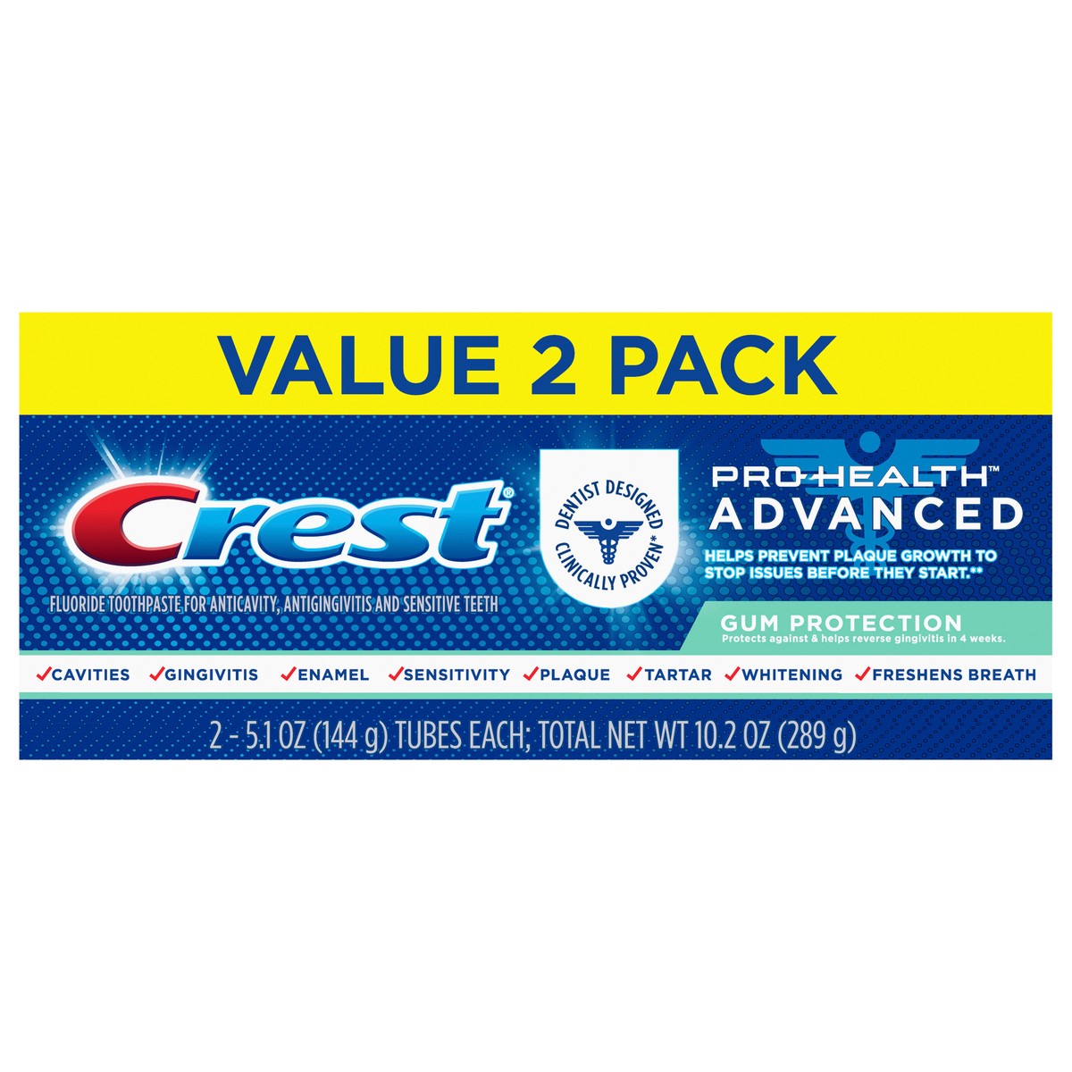 slide 1 of 37, Crest ProHealth Toothpaste Advanced Gum Protection Twin, 2 ct