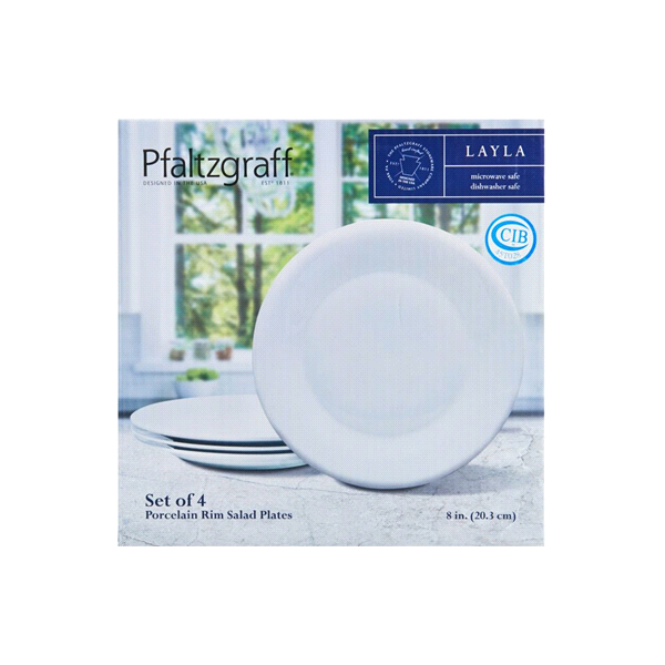 slide 1 of 1, Pfaltzgraff Layla Round Salad Plates 8 in., 4 ct