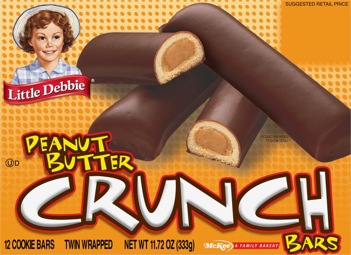 slide 8 of 11, Little Debbie Snack Cakes, Little Debbie Family Pack Peanut Butter Crunch Bars, 12 ct