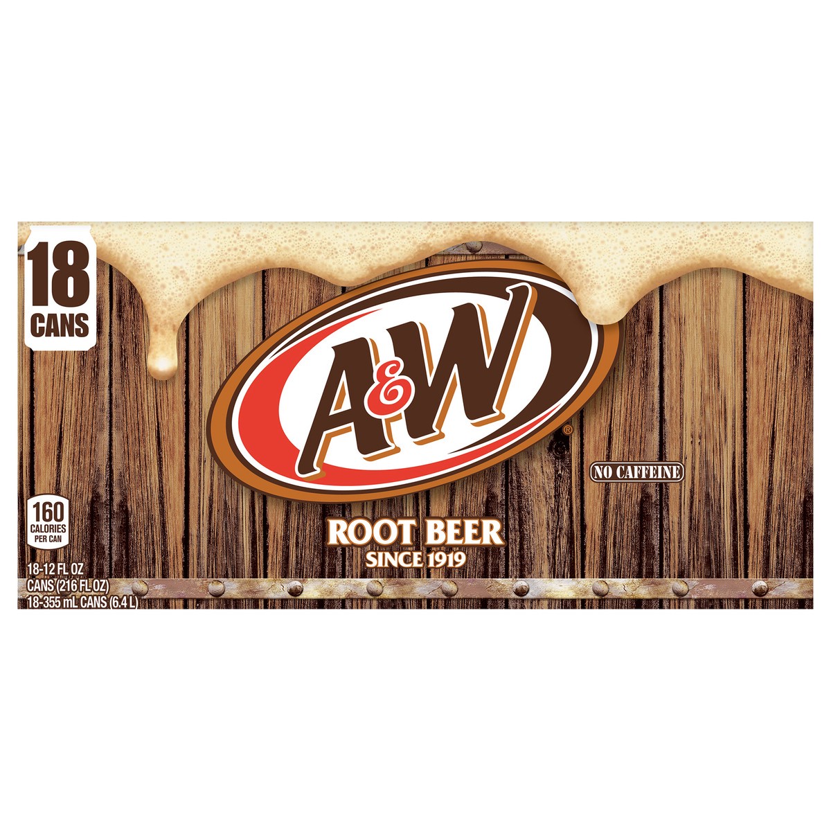 slide 1 of 6, A&W Root Beer Soda, 12 fl oz cans, 18 pack, 18 ct