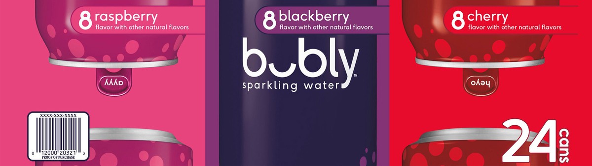 slide 4 of 13, bubly Sparkling Water Variety 12 Fl Oz 24 Count Can, 24 ct