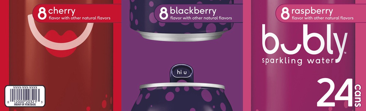 slide 7 of 13, bubly Sparkling Water Variety 12 Fl Oz 24 Count Can, 24 ct