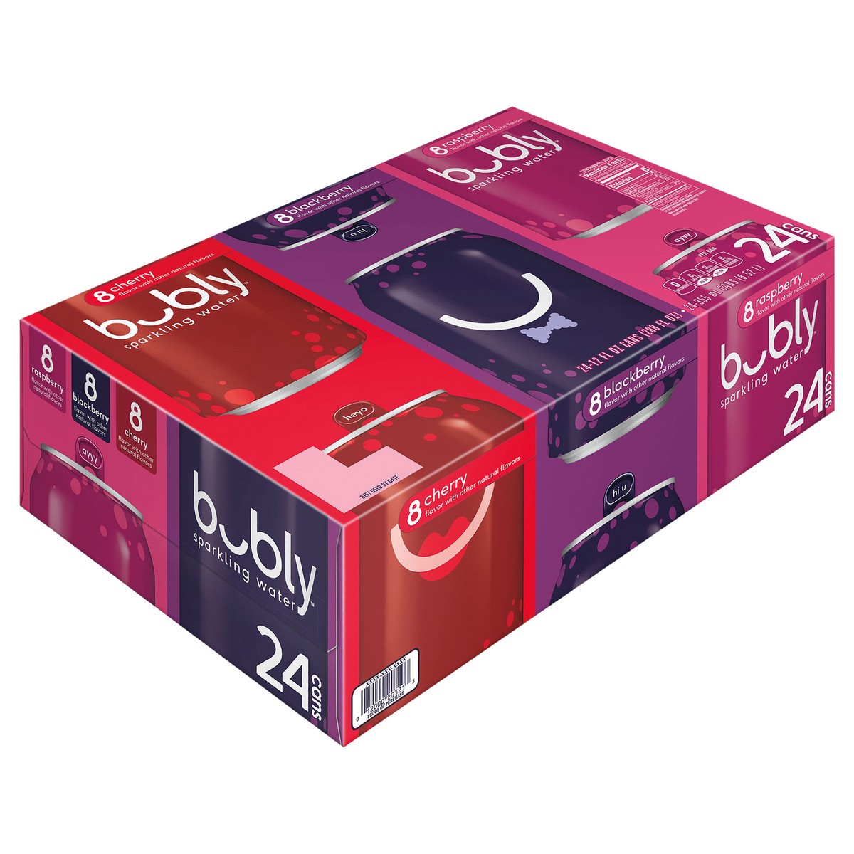 slide 9 of 13, bubly Sparkling Water Variety 12 Fl Oz 24 Count Can, 24 ct