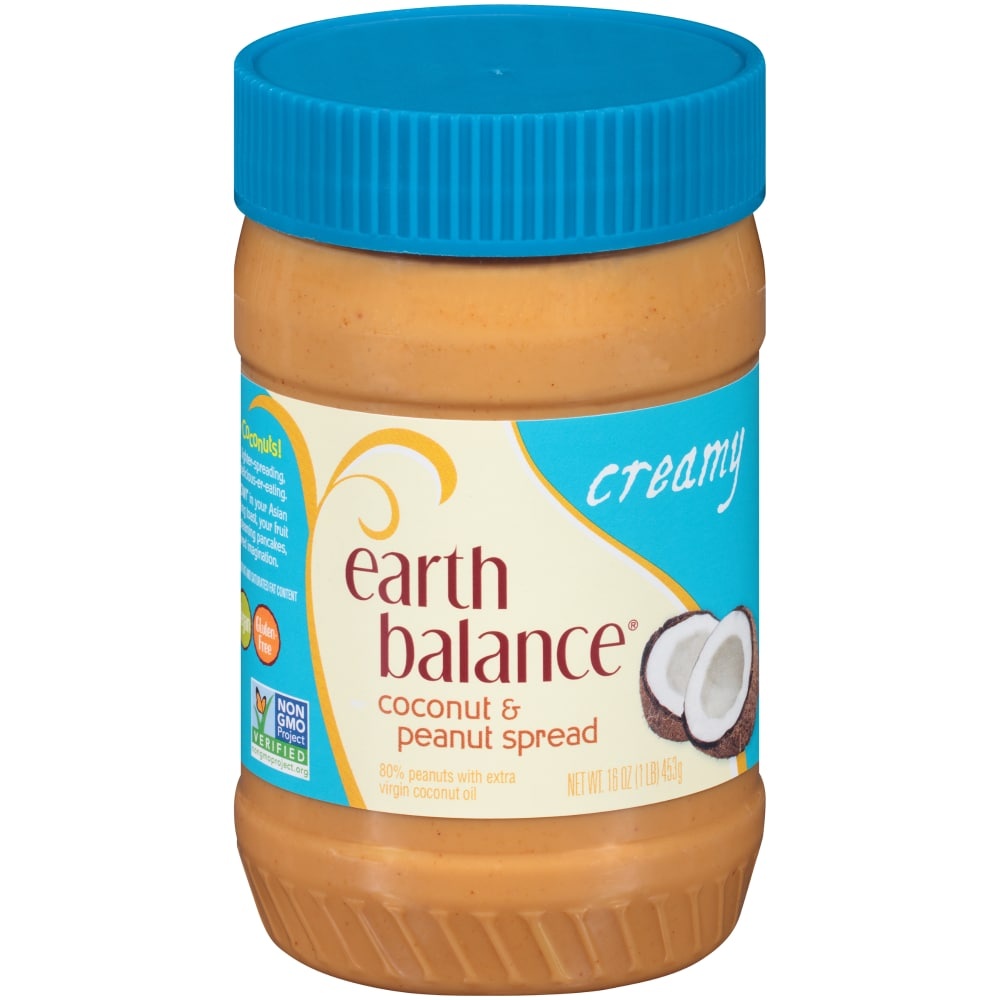 slide 1 of 3, Earth Balance Creamy Coconut & Peanut Spread, 16 oz