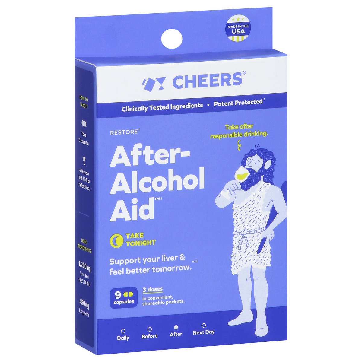 slide 2 of 9, Cheers Restore After-Alcohol Aid, 9 ct