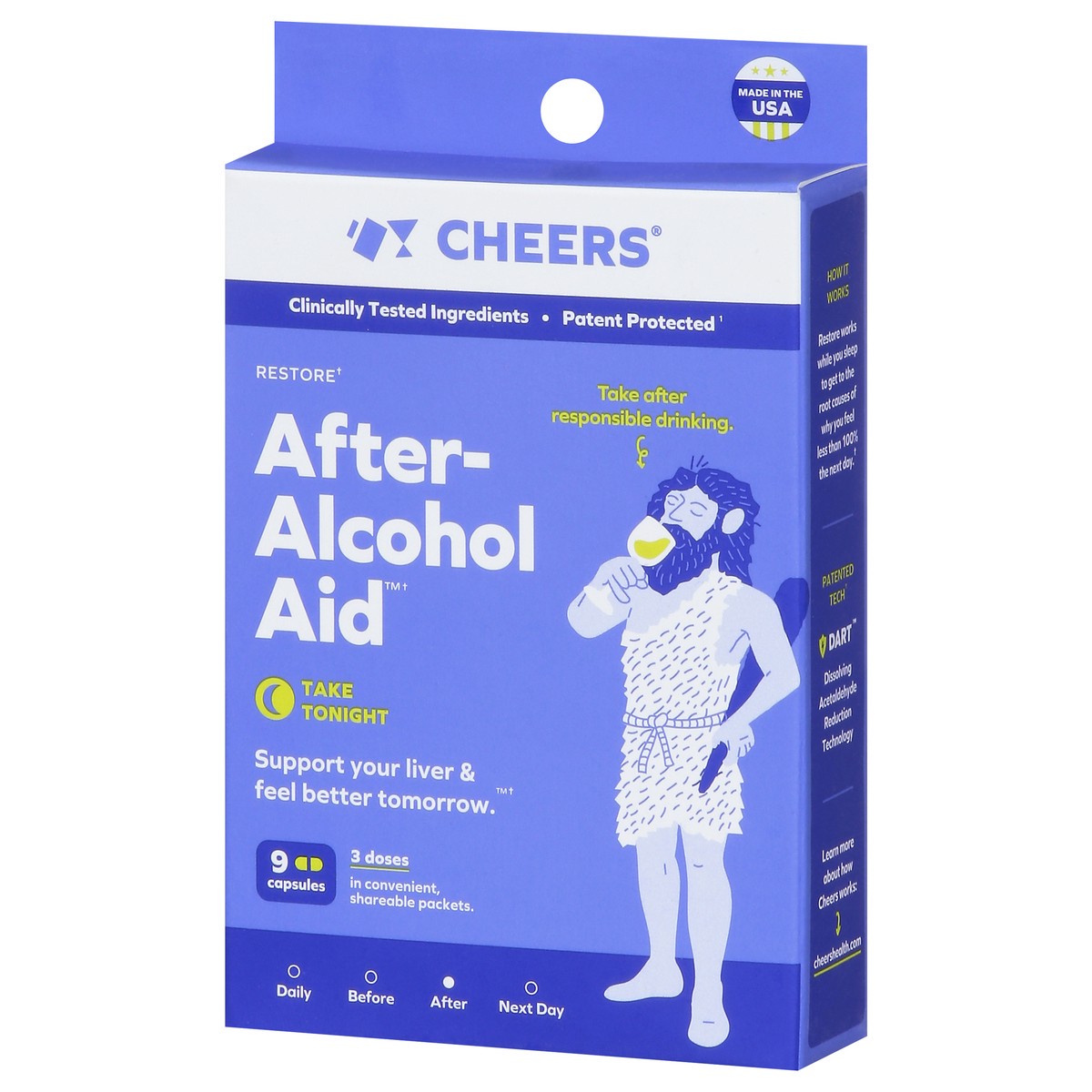 slide 6 of 9, Cheers Restore After-Alcohol Aid, 9 ct
