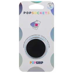 PopSockets PopGrip, Knurled Texture, Black, 1 Each