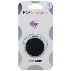 PopSockets PopGrip, Knurled Texture, Black, 1 Each
