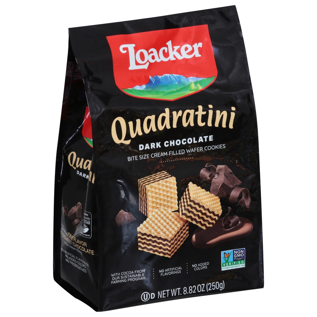 slide 8 of 9, Quadratini Dark Chocolate Wafer Cookies Bite Size 8.82 oz, 8.82 oz