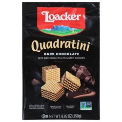Quadratini Dark Chocolate Wafer Cookies Bite Size 8.82 oz