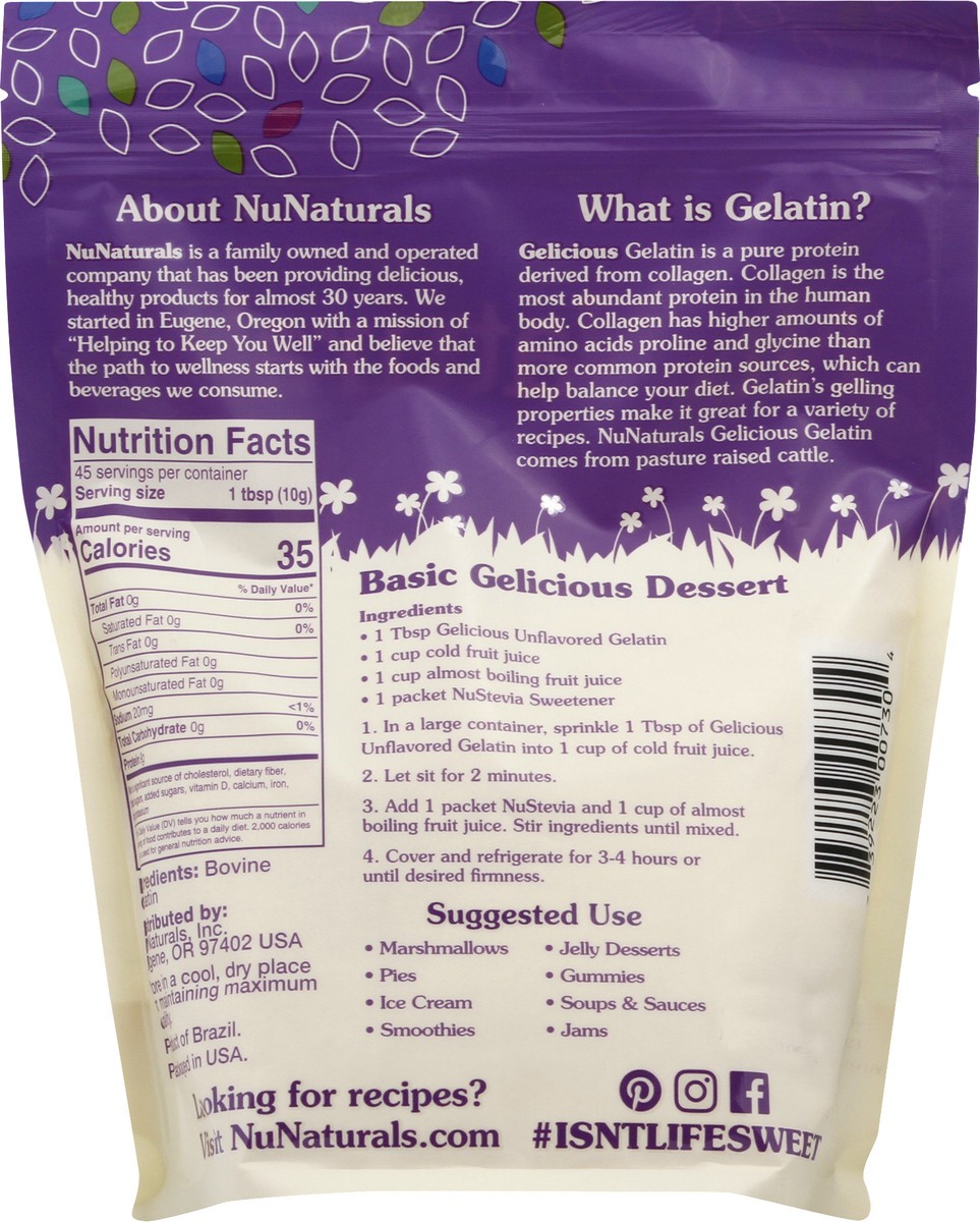slide 4 of 8, NuNaturals Gelatin 1 lb, 1 lb