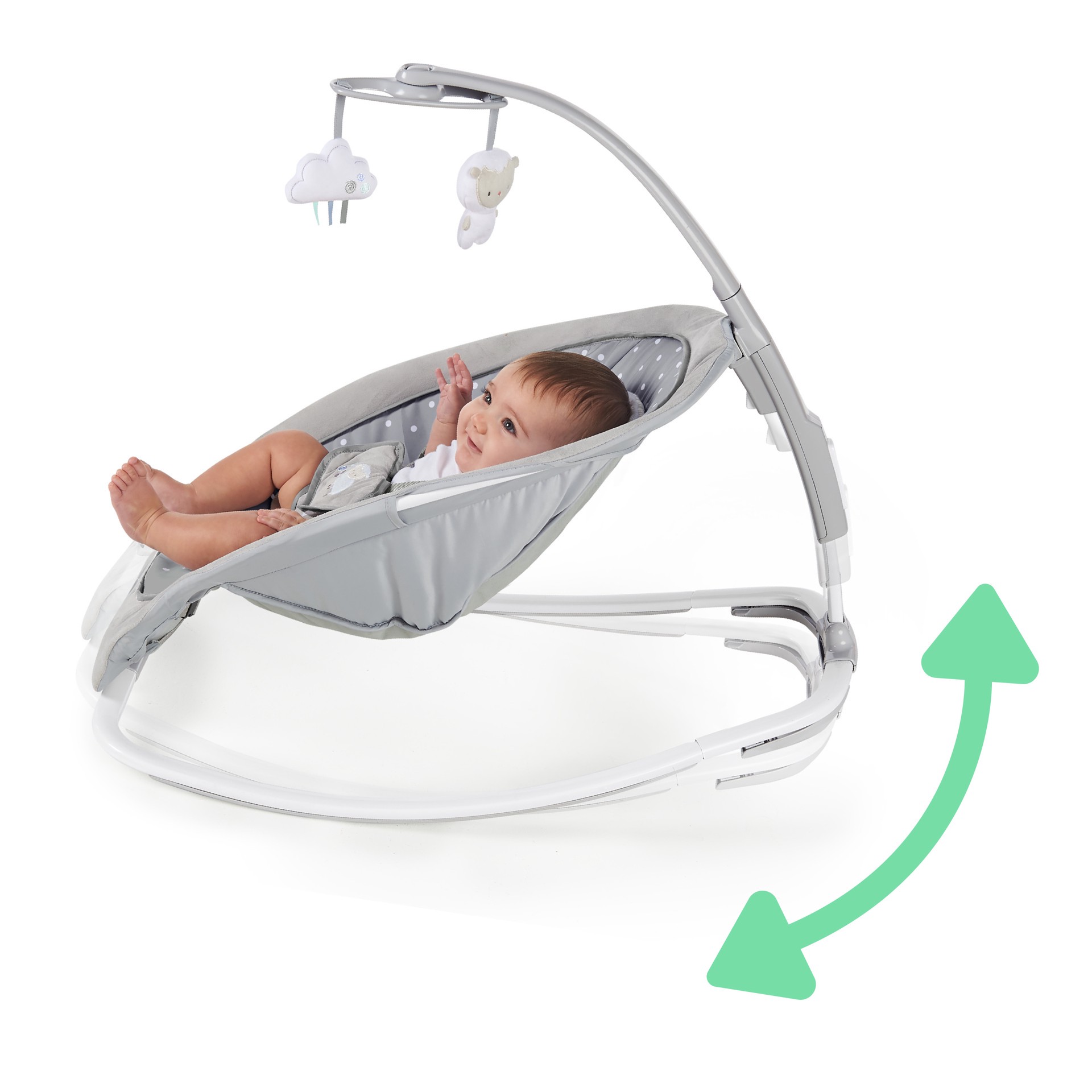 slide 8 of 10, Ingenuity Infant to Toddler Rocker and Baby Bouncer Seat, Cuddle Lamb, 1 ct