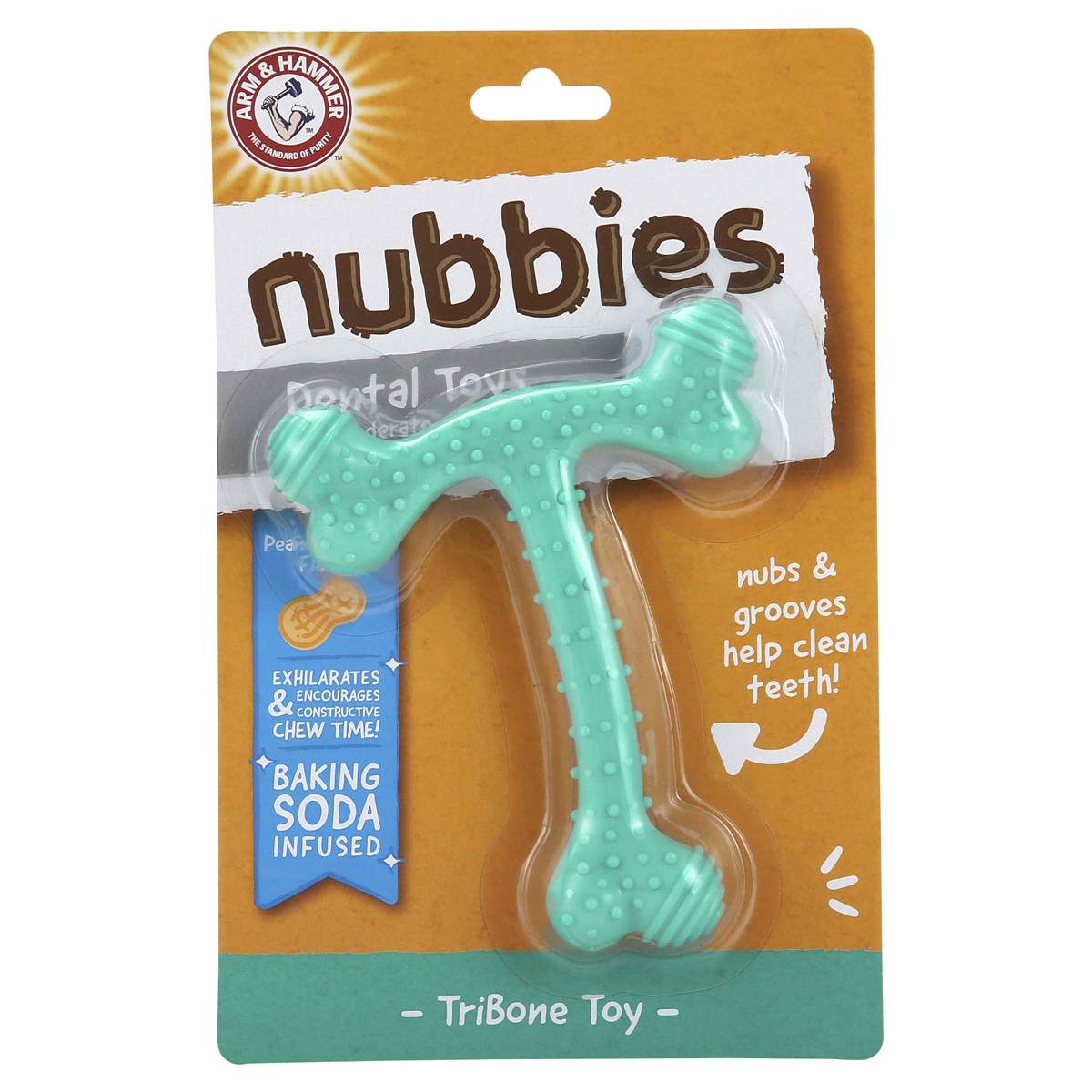 slide 1 of 5, Arm & Hammer Nubbies Tribone Dental Toy, 1 ct