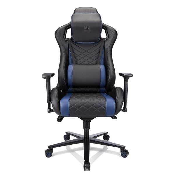 slide 8 of 10, Rs Gaming Davanti Vegan Leather High-Back Gaming Chair, Black/Blue, Bifma Compliant, 1 ct