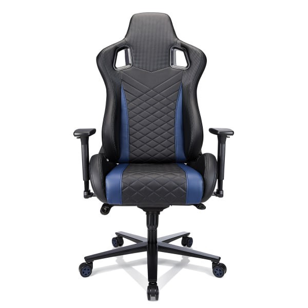 slide 9 of 10, Rs Gaming Davanti Vegan Leather High-Back Gaming Chair, Black/Blue, Bifma Compliant, 1 ct