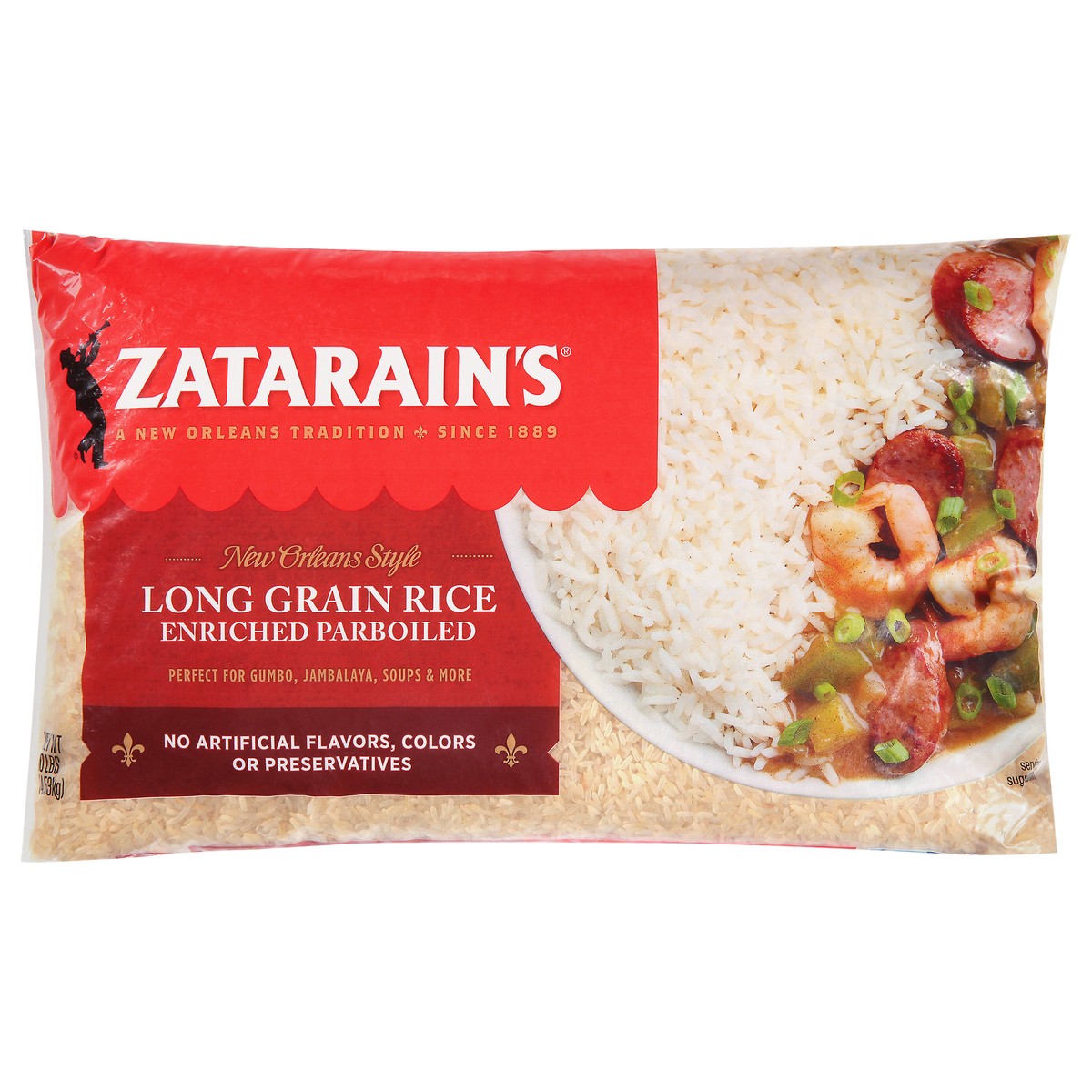 slide 1 of 9, Zatarain's White Rice - Parboiled Long Grain, 10 lb