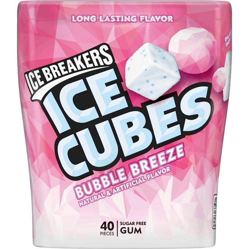 slide 1 of 3, Ice Breakers Ice Cubes Bubble Breeze Sugar Free Gum - 40ct, 40 ct