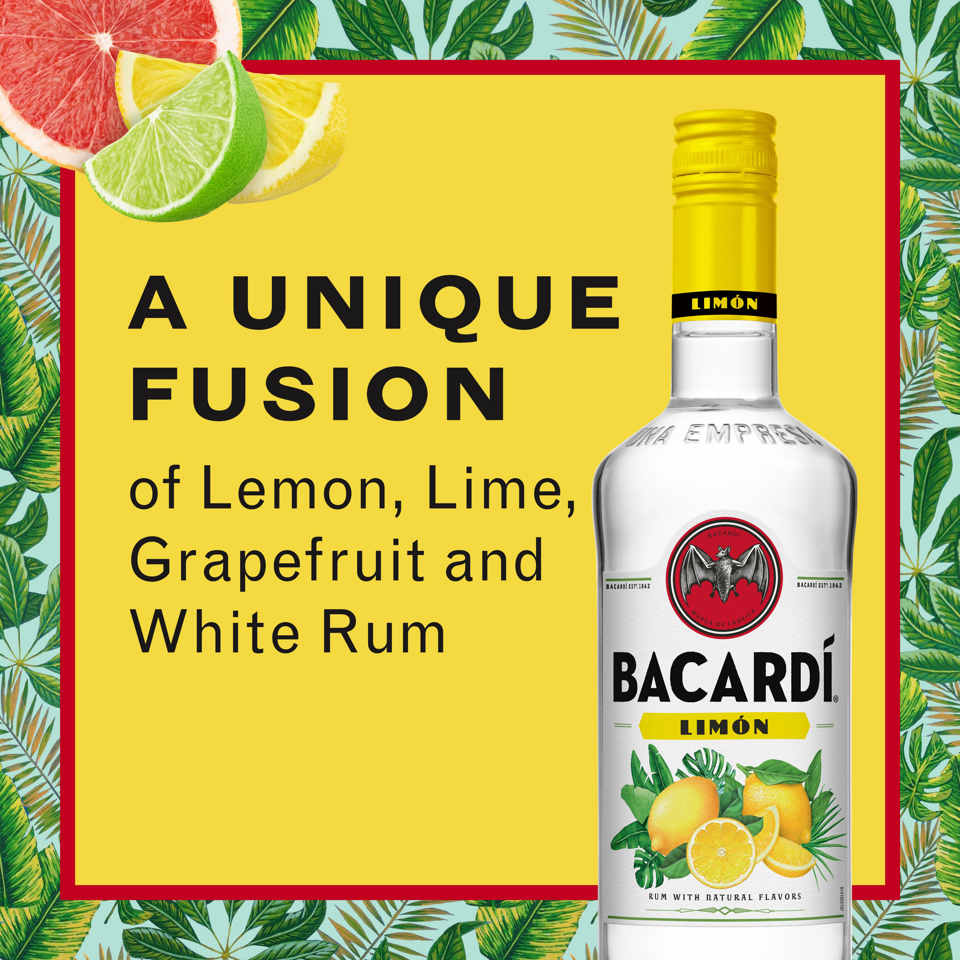 slide 5 of 5, Bacardí Bacardi Limon Rum, Gluten Free 35% 75Cl/750Ml, 750 ml