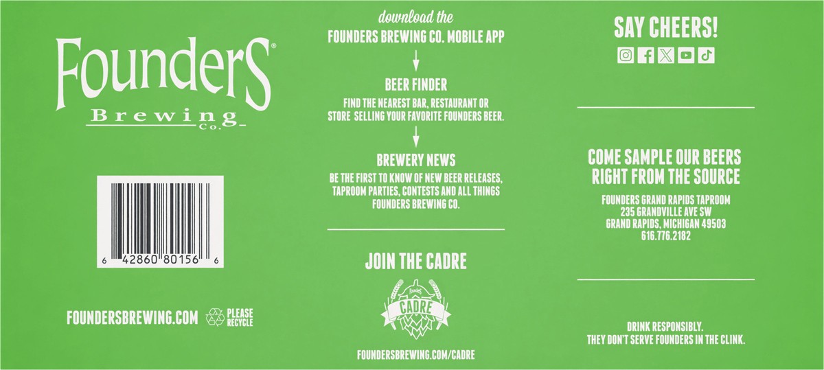 slide 7 of 12, Founders Brewing Co. Lime Lager, On Cloud Lime, 12 ct; 12 fl oz