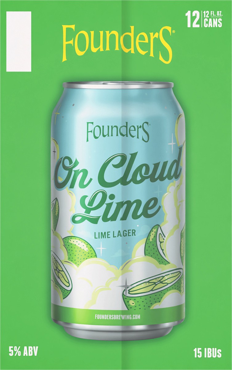 slide 10 of 12, Founders Brewing Co. Lime Lager, On Cloud Lime, 12 ct; 12 fl oz