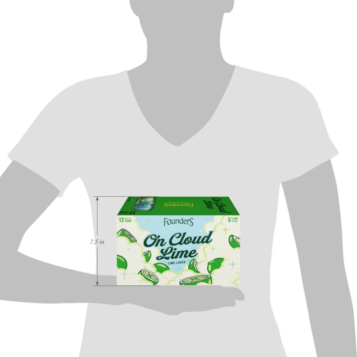 slide 4 of 12, Founders Brewing Co. Lime Lager, On Cloud Lime, 12 ct; 12 fl oz