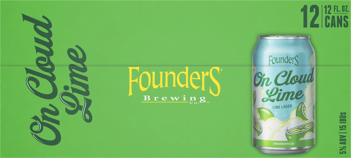 slide 11 of 12, Founders Brewing Co. Lime Lager, On Cloud Lime, 12 ct; 12 fl oz