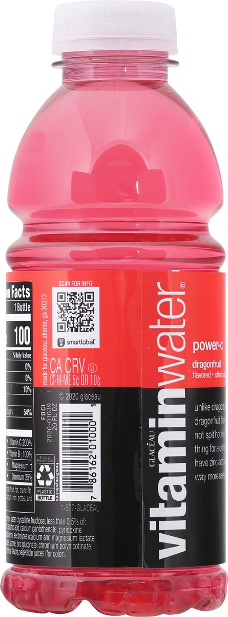 slide 5 of 9, vitaminwater Power-C Dragonfruit Nutrient Enhanced Water Beverage 20 fl oz, 20 fl oz
