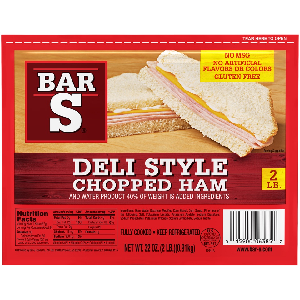 slide 1 of 7, Bar-S Chped Ham, 1 ct