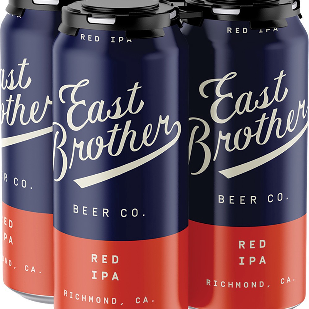 slide 1 of 1, East Brother Beer Co. Red IPA, 4 ct; 16 oz